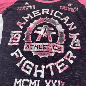 Buckle American Fighter Women's Medium Pink Long Sleeve Shirt